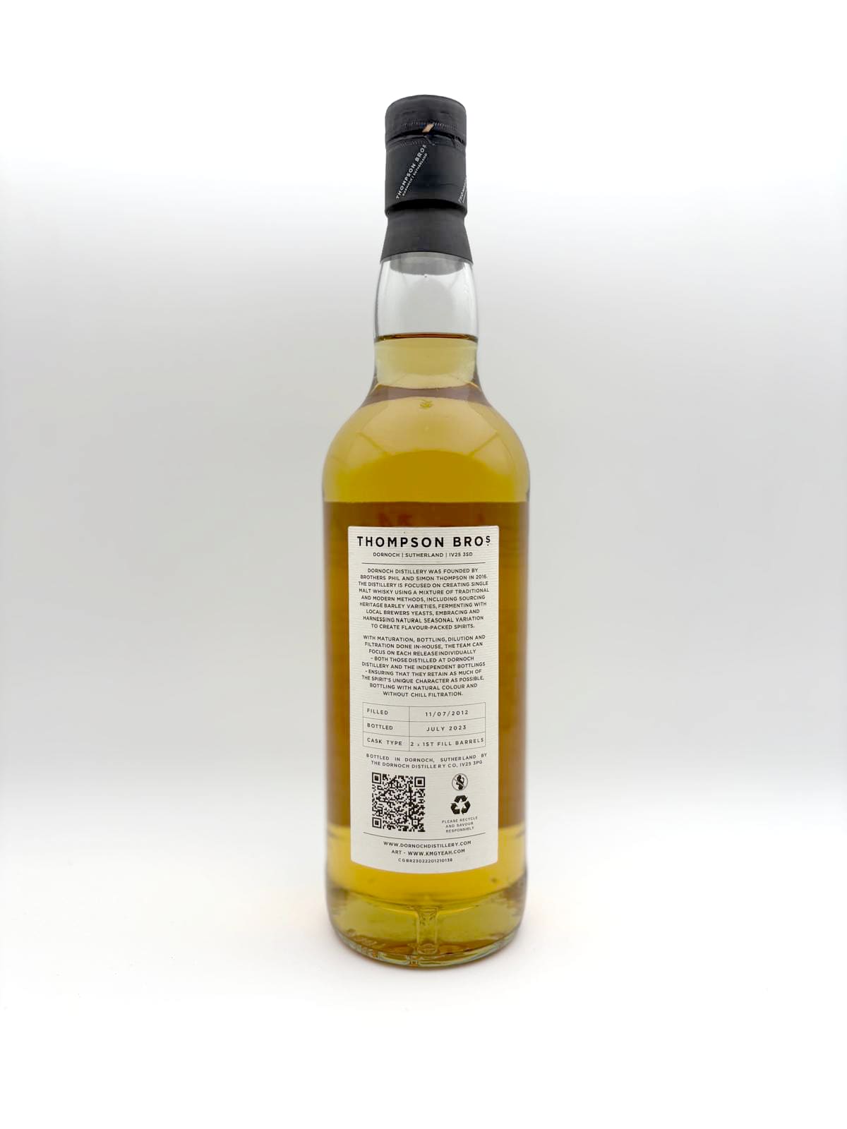 Glen Garioch 2012 whisky bottle, view 2