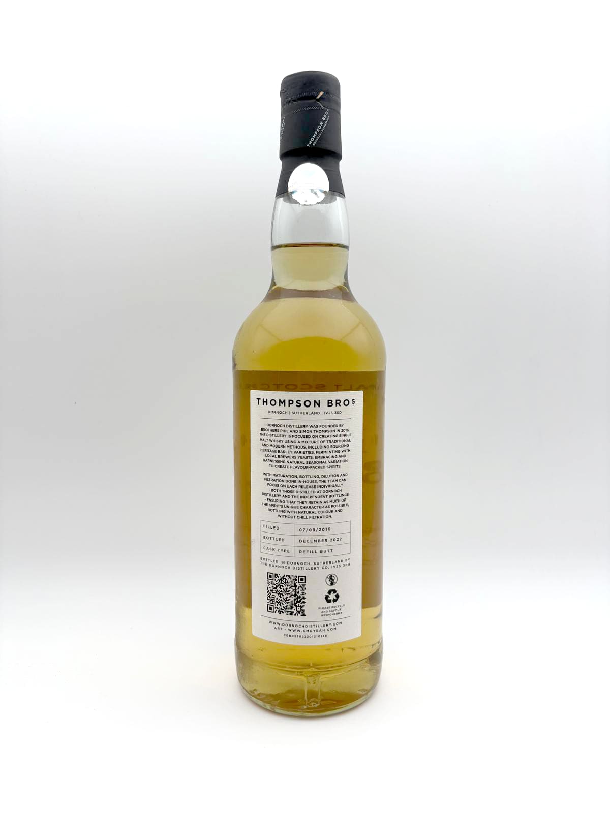 Williamson 2010 whisky bottle, view 2